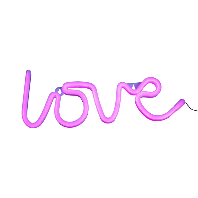 Led Neon Love Shape - Pink - إضاءة